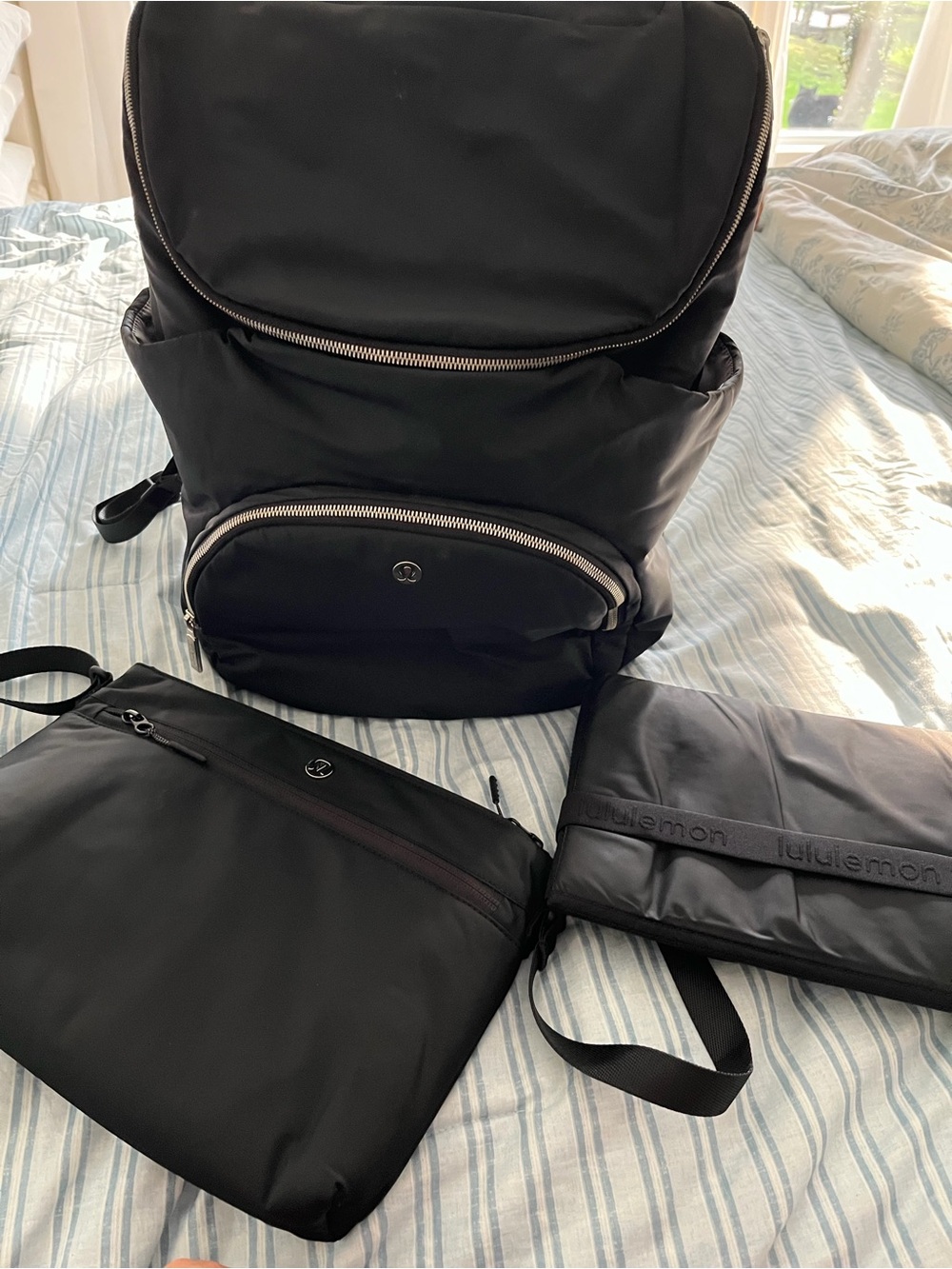 lululemon athletica Black Backpack for new parents